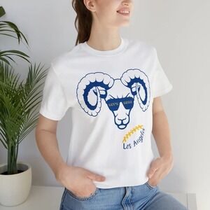 Los Angeles Football Shirt Let_s Go Tee Rams Head T-Shirt